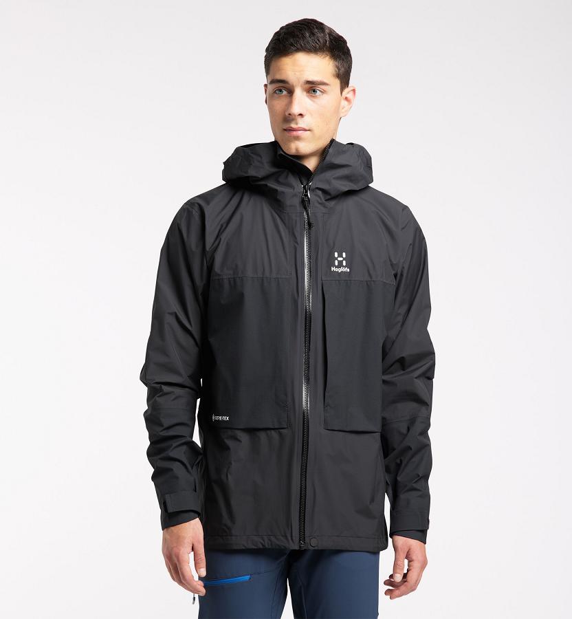 Haglöfs Mens Roc Sheer GTX Ski Jacket Black New Zealand 83906VJKE